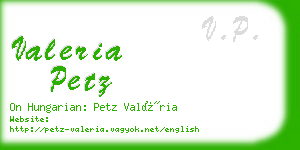 valeria petz business card
